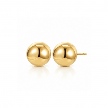 Globe 12mm Stud Earring Gold